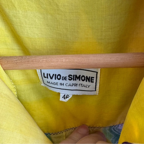 Vintage Livio de Simone Colorful Dress with Floral Pattern Made in Capri Italy - Picture 6 of 11